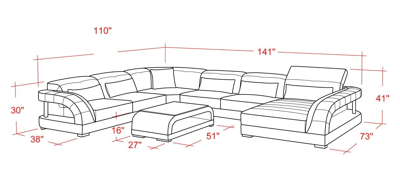 L Shape Sofa Set : Entile Leatherette 5 Seater Sofa Set