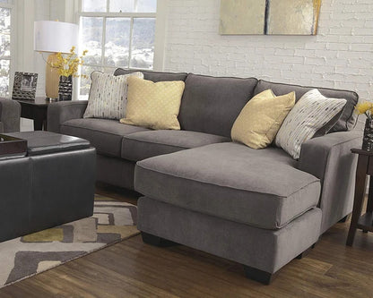 L Shape Sofa Set:- Fabric Sofa Set (Dark Grey)