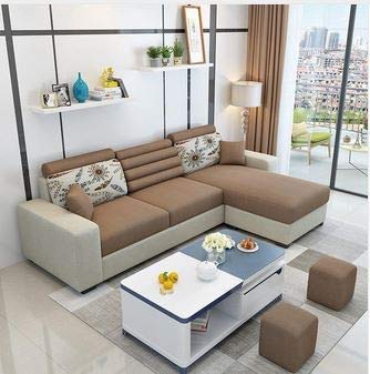 L Shape Sofa Set:- Hardwood Modern Fabric Sofa Set