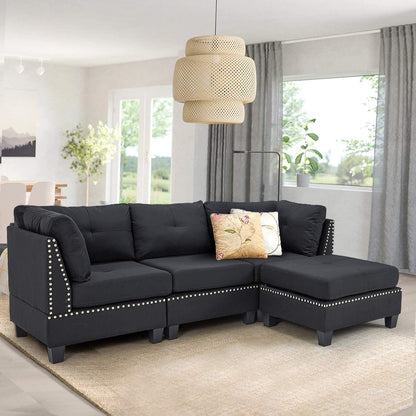 L Shape Sofa Set: L-Shaped Couch with Reversible Chaise