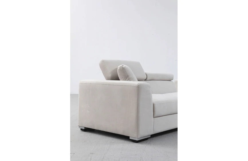 L Shape Sofa Set Microfiber Modern Sectional Sofa Set, Standard, (Grey)