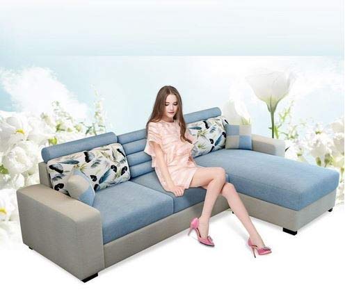 L Shape Sofa Set:- Modern Hardwood Fabric Sofa Set, Standard Size