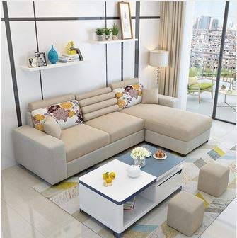 L Shape Sofa Set:- Modern Hardwood Fabric Sofa Set, Standard Size