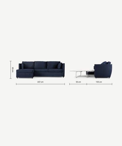L Shape Sofa Set:- Modern Sectional  Fabric Sofa Set (Dark Green)