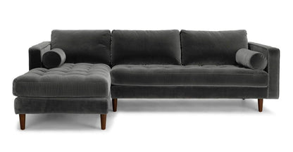 L Shape Sofa Set:- Munix Sectional Fabric Sofa Set