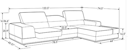 L Shape Sofa Set Niki Sectional Leatherette Sofa Set (Gray)