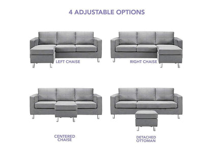 L Shape Sofa Set: OWL Modern Sectional Sofa