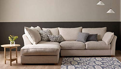 L Shape Sofa Set Silvana Corner Fabric Sofa Set (Off White)