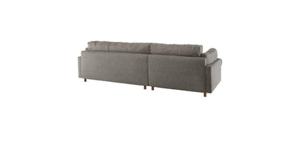 L Shape Sofa Set Ultra Left-Arm Chaise Fabric Sofa Set (Dark Gray)