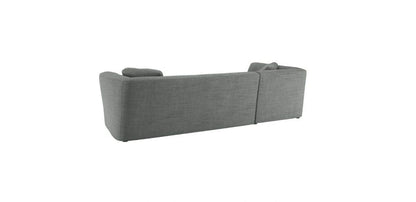 L Shape Sofa Set Ultra Left-Arm Chaise Fabric Sofa Set (Grey)
