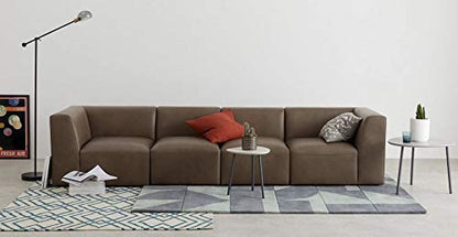 4 Seater Sofa Set:- Modular Leatherette Sofa Set (Columbus Brown)
