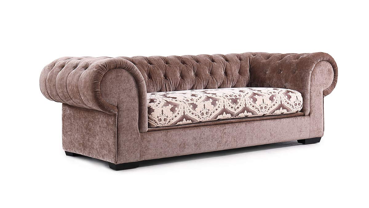 6 Seater Sofa Set:-  Alden Transitional (3+2+1) Hardwood Fabric Sofa Set (Standard Size, Brown)