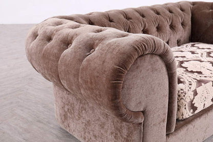 6 Seater Sofa Set:-  Alden Transitional (3+2+1) Hardwood Fabric Sofa Set (Standard Size, Brown)