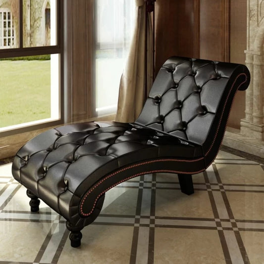 Lounge Chair: Genofet Chesterfield Chaise Lounge