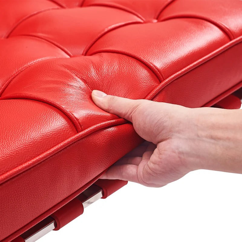 Lounge Chair: Inferno Genuine Leather Reclining Chaise Lounge