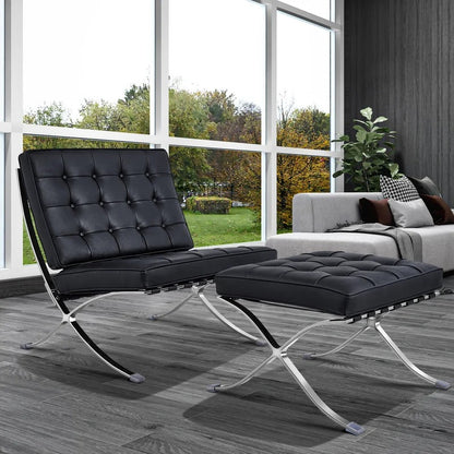 Lounge Chair: Inferno Genuine Leather Reclining Chaise Lounge