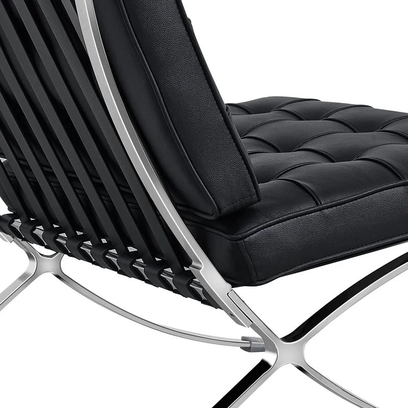 Lounge Chair: Inferno Genuine Leather Reclining Chaise Lounge