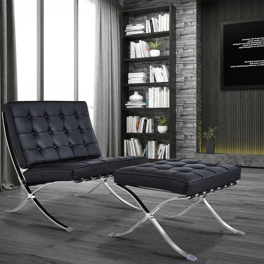 Lounge Chair: Inferno Genuine Leather Reclining Chaise Lounge