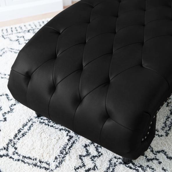 Lounge Chair: Leffette Tufted Chaise Lounge