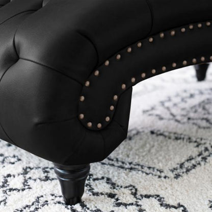 Lounge Chair: Leffette Tufted Chaise Lounge