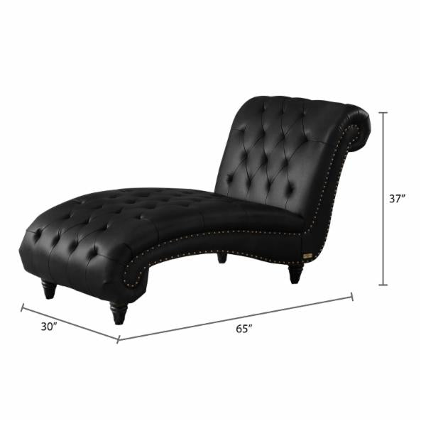 Lounge Chair: Leffette Tufted Chaise Lounge