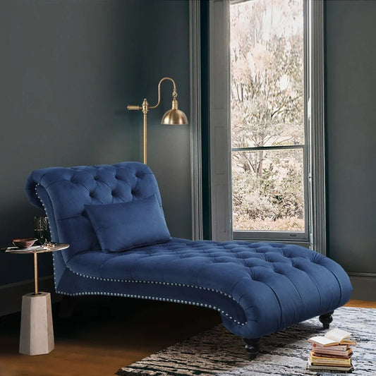 Lounge Chair: Leftoh Tufted Armless Chaise Lounge
