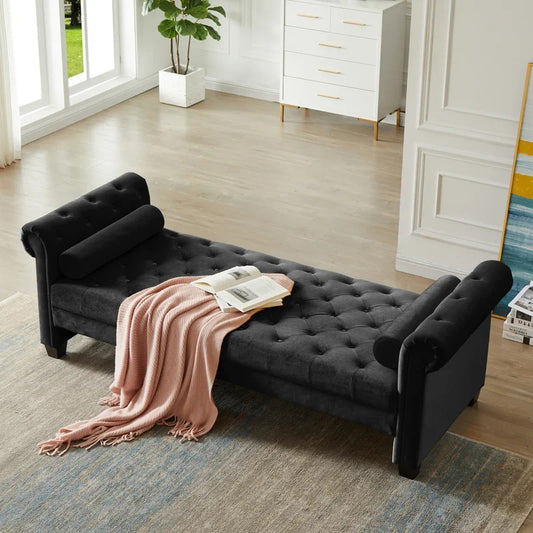 Lounge Chair: Mabel Rolled Arms Chaise Lounge