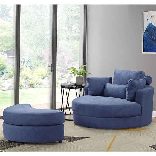 Lounge Chair: Velar Round Arms Chaise Lounge (Set of 2)