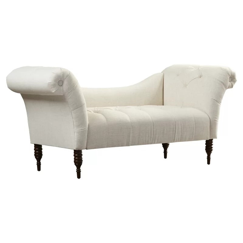 Lounge Chair: Wenya Tufted Rolled Arms Chaise Lounge