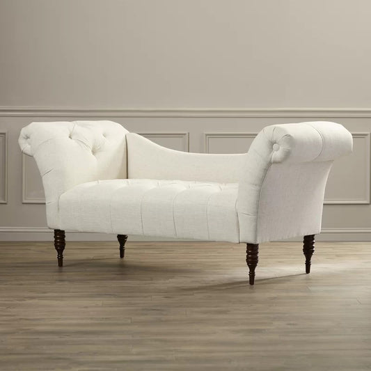 Lounge Chair: Wenya Tufted Rolled Arms Chaise Lounge
