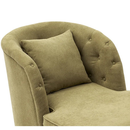 Lounge Chair: Xonet Tufted Two Arm Round Chaise Lounge with Storage
