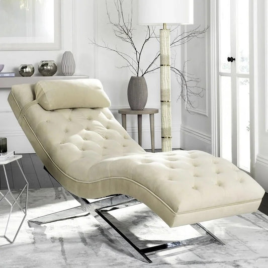 Lounge Chair: Zesta Chaise Lounge/ Headrest Pillow