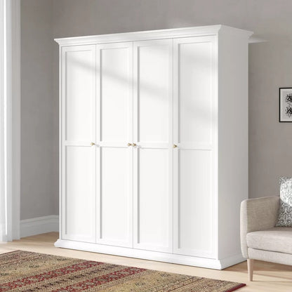 4 Door Wardrobe: Lovely 4 Door Manufactured Wood Wardrobe
