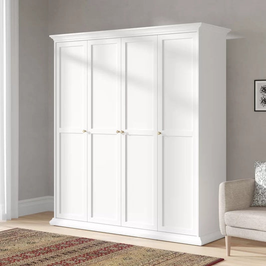 4 Door Wardrobe: Lovely 4 Door Manufactured Wood Wardrobe