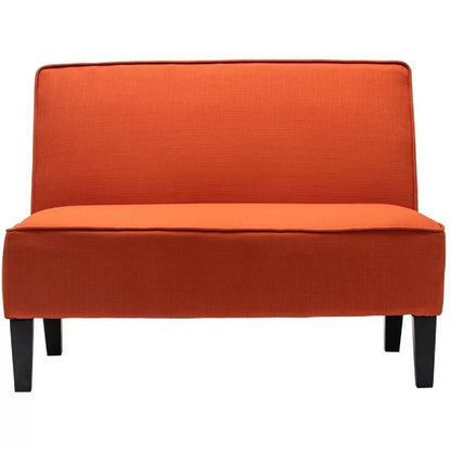 Loveseat: 44.5'' Linen Arm less Loveseat Sofa