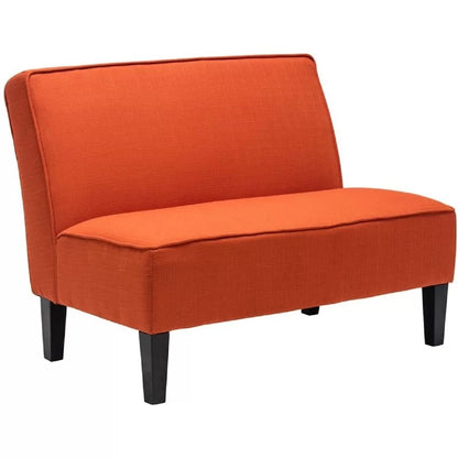 Loveseat: 44.5'' Linen Arm less Loveseat Sofa