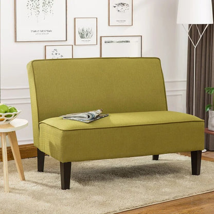 Loveseat: 44.5'' Linen Arm less Loveseat Sofa