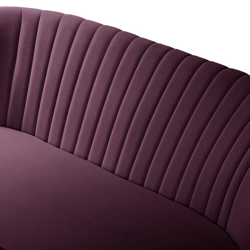 Loveseat: 47'' Velvet Armless Loveseat
