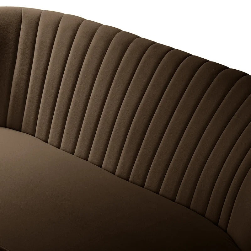 Loveseat: 47'' Velvet Armless Loveseat