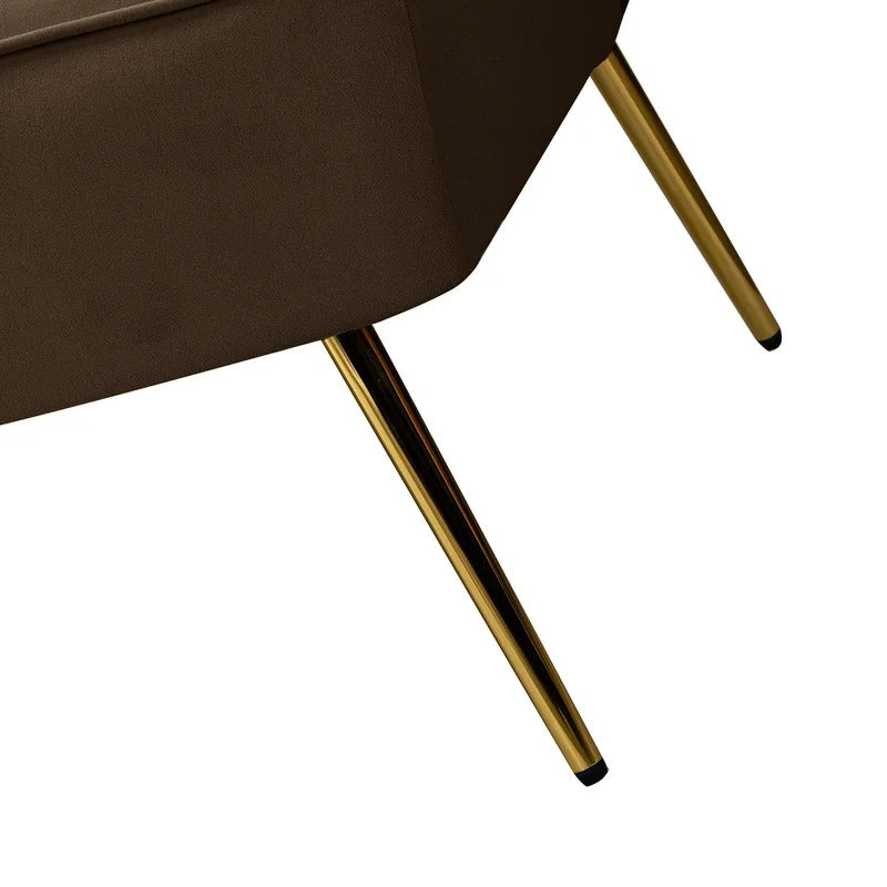 Loveseat: 47'' Velvet Armless Loveseat