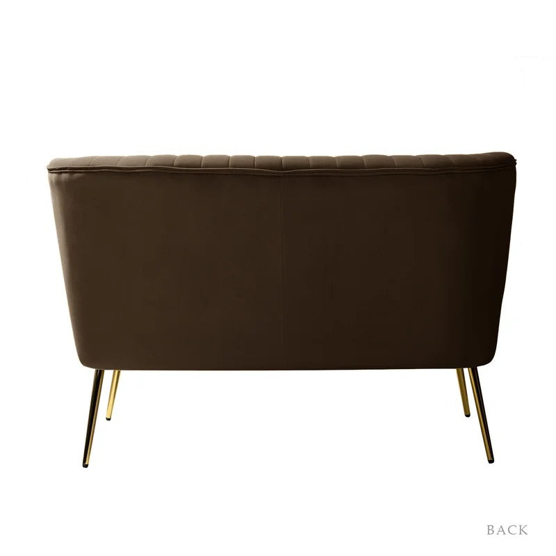 Loveseat: 47'' Velvet Armless Loveseat