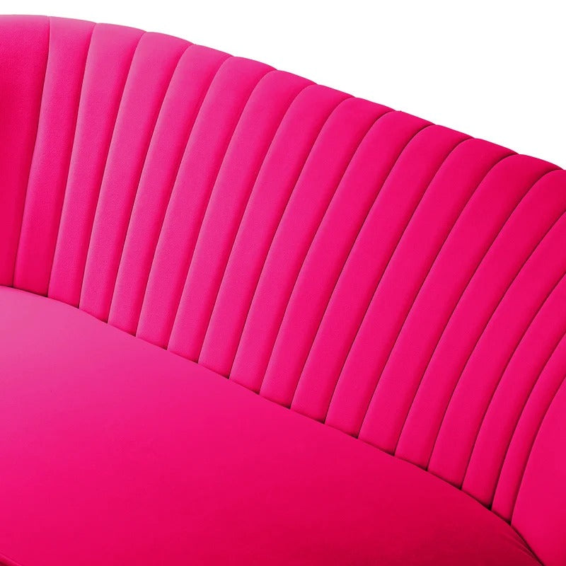 Loveseat: 47'' Velvet Armless Loveseat