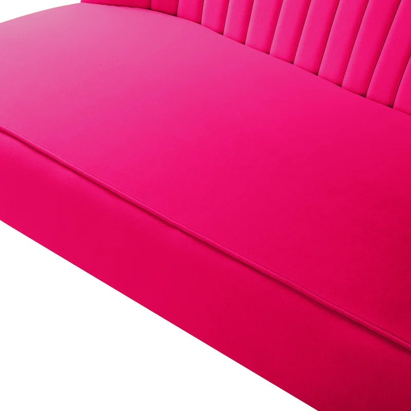 Loveseat: 47'' Velvet Armless Loveseat
