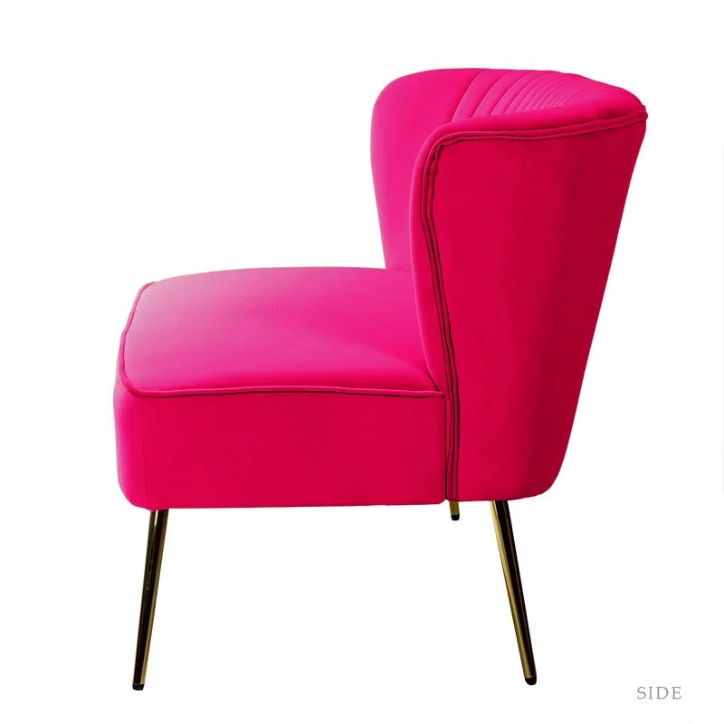 Loveseat: 47'' Velvet Armless Loveseat