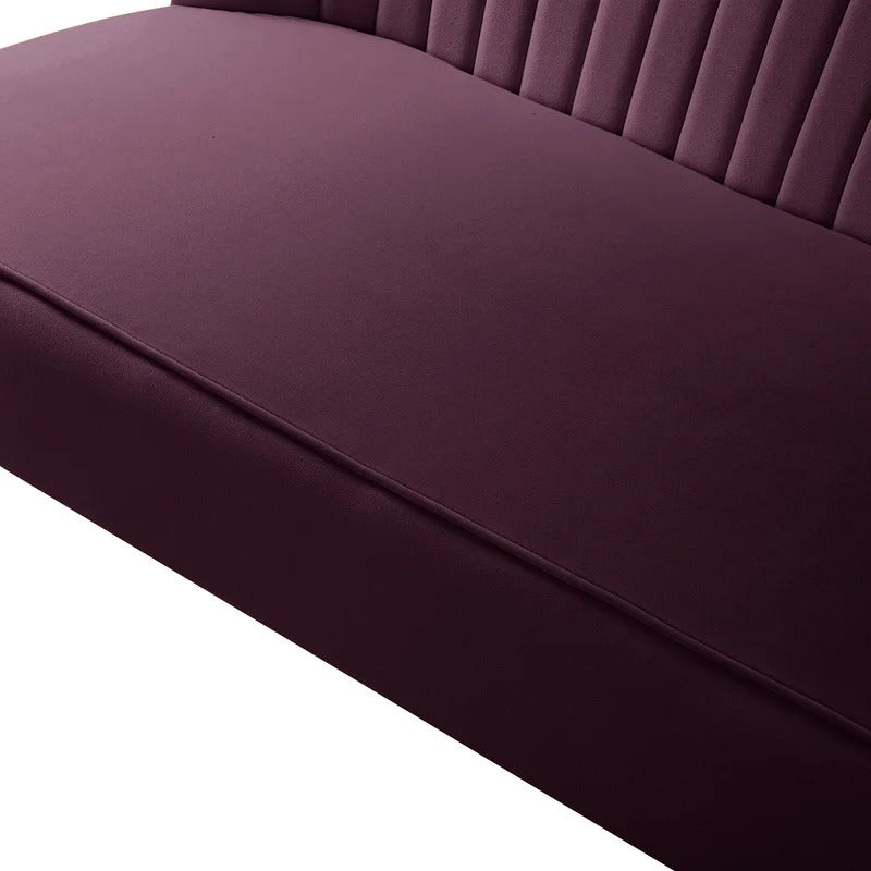 Loveseat: 47'' Velvet Armless Loveseat