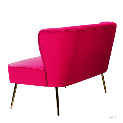 Loveseat: 47'' Velvet Armless Loveseat