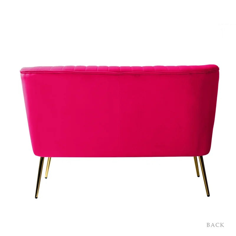 Loveseat: 47'' Velvet Armless Loveseat