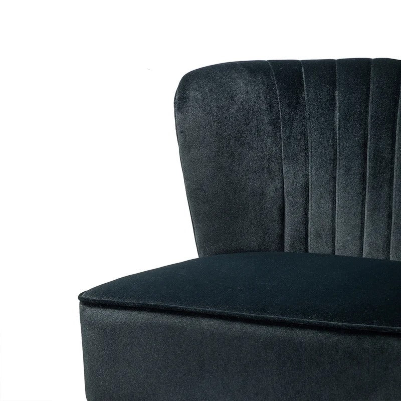 Loveseat: 47'' Velvet Armless Loveseat