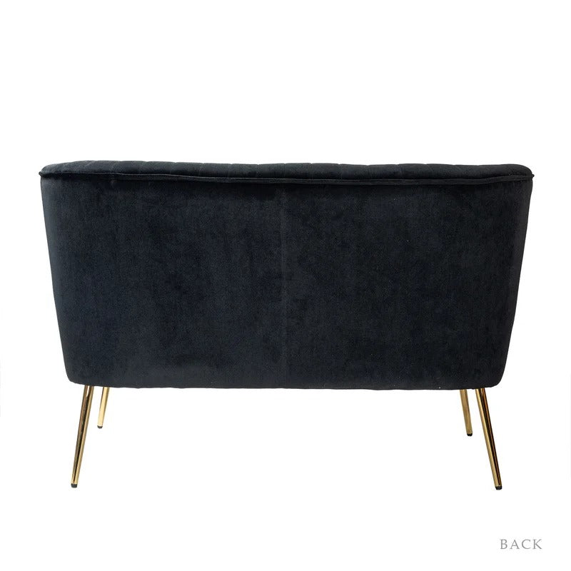 Loveseat: 47'' Velvet Armless Loveseat