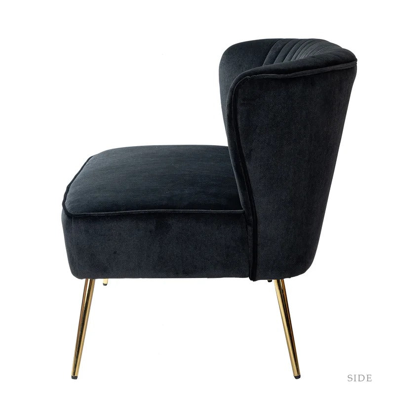 Loveseat: 47'' Velvet Armless Loveseat